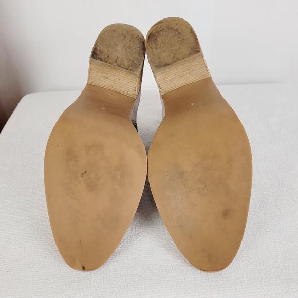 Jeffrey Campbell Kamet grey suede round toe stacked square heel bootie Size 8 - Picture 7 of 8